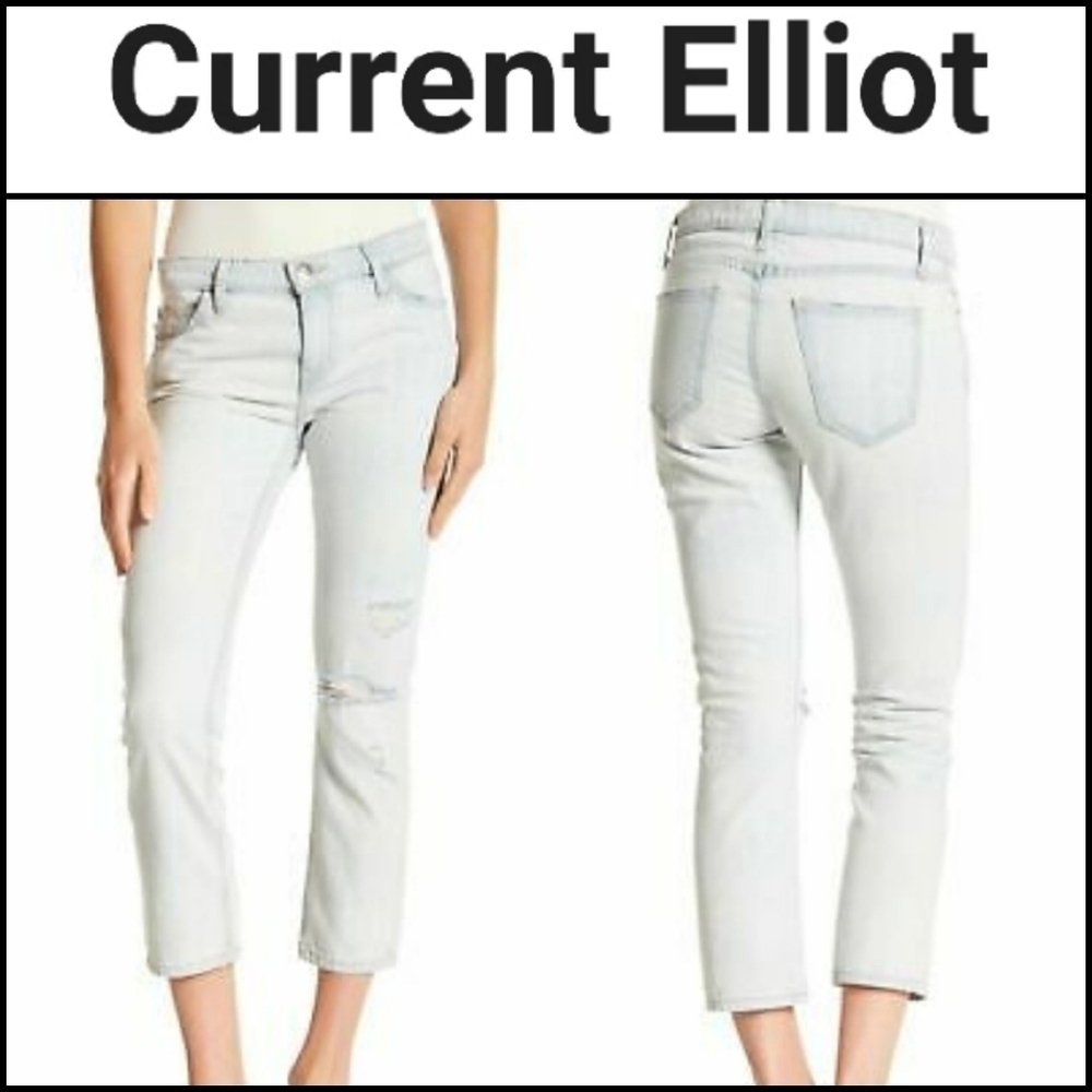 NEW! CURRENT ELLIOT Straight Leg Crop Jeans.